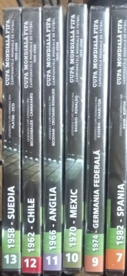 6 DVD Cupa Mondiala FIFA Suedia Chile Anglia Mexic Germania Federala Spania foto