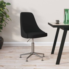 Scaun de birou pivotant, negru, material textil foto