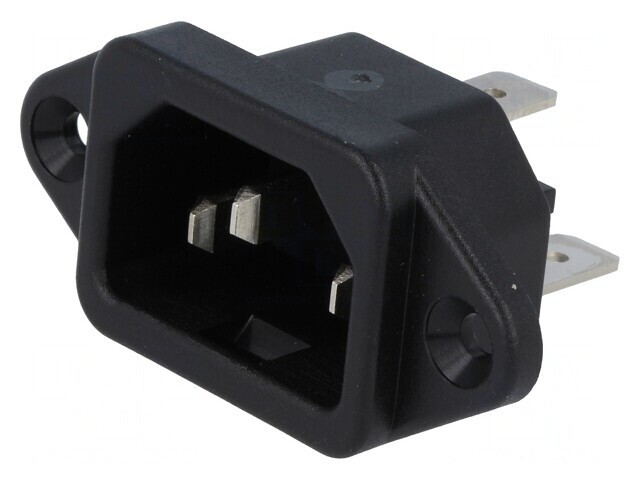 Conector Alimentare AC Tată 10A 250V IEC 60320 6061