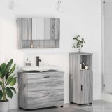 Cumpara ieftin Set de mobilier pentru baie 3 buc. Gri Sonoma
