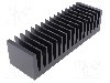 Radiator extrudat, aluminiu, 50mm x 160mm, neagra, FISCHER ELEKTRONIK - SK85/50/SA