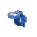 Priza Flansa Gewiss 50x50 mm 2P+E 16A IP54, Incastrata, Albastra. Model GW62393