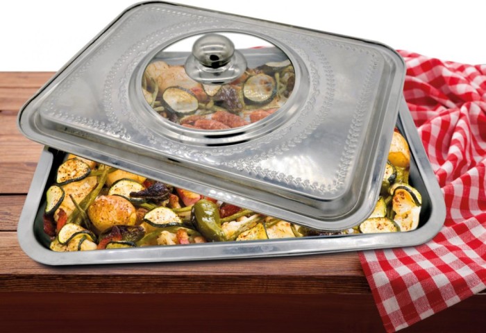 TAVA CUPTOR CU CAPAC, INOX, 39x29x7, VANORA HOME