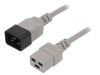 Cablu de Alimentare 1,8m Gri 16A IEC C19 la C20 3x1,5mm2