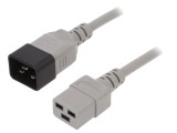 Cablu de Alimentare 1,8m Gri 16A IEC C19 la C20 3x1,5mm2