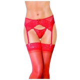 Set Softline Bikini cu Portjartiera - Rosu