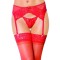 Set Softline Bikini cu Portjartiera - Rosu#
