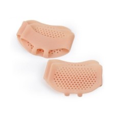 Set 2 pernute de protectie impotriva monturilor, pentru picior si degete, din silicon - Bej