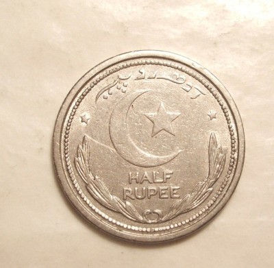 PAKISTAN HALF RUPIA 1948 foto