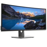 Monitor Refurbished DELL UltraSharp U3417W, 34 inch, Curbat Ultrawide, Frameless, 3440x1440, Grad Foarte bun