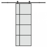 vidaXL Ușă glisantă cu set feronerie, 76x205 cm, sticlă ESG/aluminiu