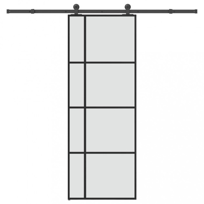 vidaXL Ușă glisantă cu set feronerie, 76x205 cm, sticlă ESG/aluminiu