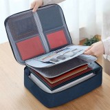 Cumpara ieftin Geanta depozitare documente multifunctionala capacitate mare multistrat negru 37x27x10.5cm