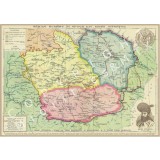Poster Harta Tarile Rom&acirc;ne &icirc;n epoca lui Mihai Viteazul (1558-1601)