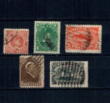 Newfoundland 1887/1896 - Uzuale, Regina Victoria, c&acirc;ine, peste, vapor, serie stampilata