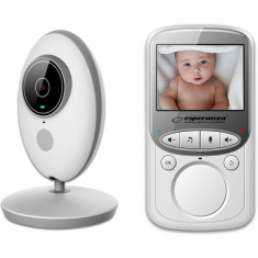 Baby Monitor EHM003, Camera Audio-Video Wireless Pentru Supraveghere Bebe, Ecran HD XXL 2.4 Inch LCD, Senzor Sunet, Mod Vedere Nocturna Infrarosu, Tal