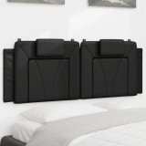 Cumpara ieftin Pernă pentru tăblie pat, negru, 120 cm, piele artificială