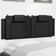 vidaXL Pernă pentru tăblie pat, Viana, negru, 120 cm, piele artificială 374781