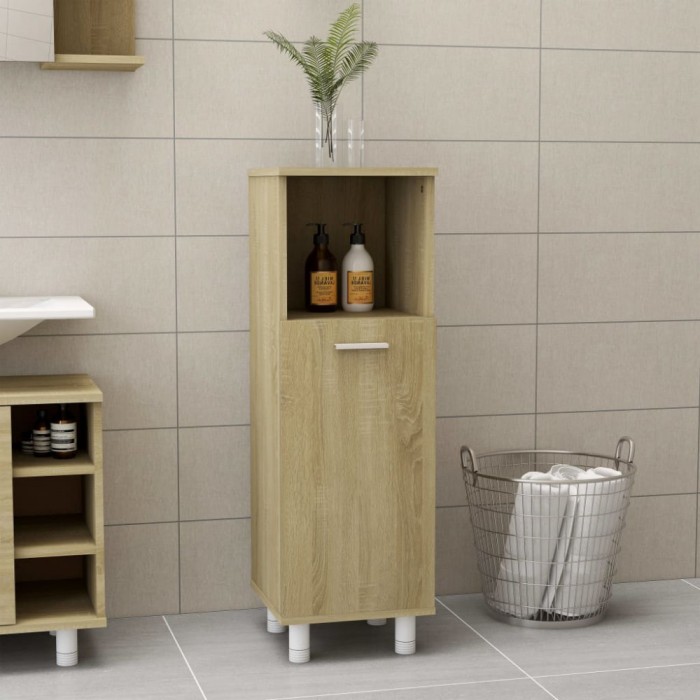 vidaXL Dulap de baie, stejar Sonoma, 30x30x95 cm, lemn prelucrat 802618