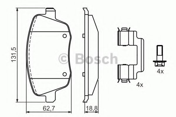 Set placute frana,frana disc SKODA FABIA I Combi (6Y5) (2000 - 2007) BOSCH 0 986 424 829