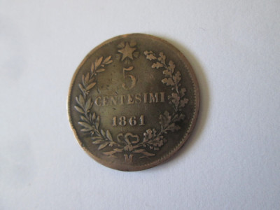 Italia 5 Centesimi 1861 foto