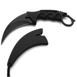 Cumpara ieftin Cutit Karambit Night IdeallStore&reg;, 19cm, Negru, Teaca Inclusa, Otel, Drumetie, Vanatoare, Pescuit, Camping