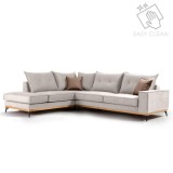 Cumpara ieftin Coltar Dreapta Luxury II Crem - Mocha - Negru 290x235x90 cm