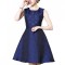 M675-4 Rochie midi de party accesorizata cu strasuri