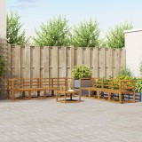 vidaXL Set de canapele de exterior 9 pcs natural Lemn Solid de Acacia 3366167