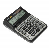 Calculator de Birou Modern Deli M008 20, 12 Digits, Negru/Gri, Alimentare Dubla, Calculator Birou, Calculator Birou 12 Digits, Calculator Birou cu Ver