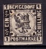 ✅ (S45) Germania veche - Bergedorf 1861 " Stema " 1S , Michel nr.2 , neautentificat, pare a fi reimpresiune Moens 1888 , mint negumat, Nestampilat