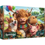 Puzzle trefl 400 flamingo echipa zi de nastere