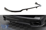 Spoiler Maxton Design potrivit pentru bara spate a BMW X7 G07 cu pachet M dupa 2022, lac negru Performance AutoTuning
