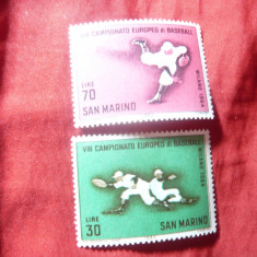 Serie San Marino 1964 - Campionatul Mondial Baseball , 2 valori