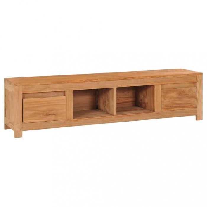 vidaXL Comodă TV, 135 x 30 x 35 cm, lemn masiv de tec