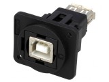 Adaptor USB A la USB B, FT USB 2.0, Plastic 19x24mm, CLIFF