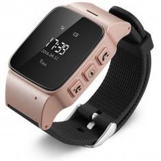 Ceas GPS Copii si Seniori iUni U100, Telefon incorporat, Pedometru, Notificari, Wi-fi, Rose Gold foto