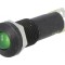 Lampă control LED verde 24VDC IP67 alamă