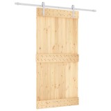 Cumpara ieftin Usa glisanta cu set feronerie, 100x210 cm, lemn masiv de pin