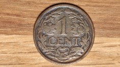 Olanda - moneda de colectie bronz - 1 cent 1916 - Wilhelmina - stare f buna !