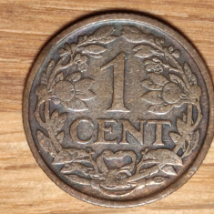 Olanda - moneda de colectie bronz - 1 cent 1916 - Wilhelmina - stare f buna !