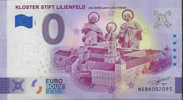 !!! 0 EURO SOUVENIR - AUSTRIA , LILIENFELD - 2022.1 - UNC / IN SCAN