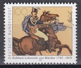Germania 1992-A 250-a aniversare a Mareșalului Gebhard Leberecht von Bl&uuml;cher,MNH, Nestampilat