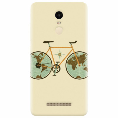 Husa silicon pentru Xiaomi Remdi Note 3, Retro Bicycle Illustration foto