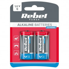 Baterie Rebel Superalcalina Extreme R14 Blister 2 Buc