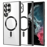 Husa premium Samsung Galaxy S22 Ultra 5G Asteroid GSM Luxury Crystal MagSafe, negru