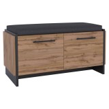 Cumpara ieftin Pantofar DTD stejar wotan negru Amondi 96x45x45 cm