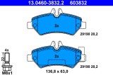 ATE 13.0460-3832.2 set placute frana,frana disc