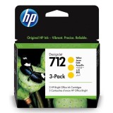 HP original ink 3ED79A, HP 712, yellow, 29ml, 3-pack