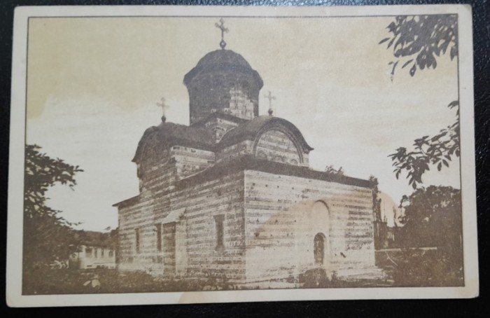 Carte postala, Curtea de Arges, Biserica Domneasca, perioada interbelica
